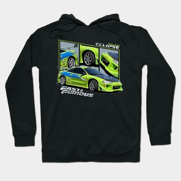 Mitsubishi Eclipse O'conner Car, JDM Hoodie by T-JD